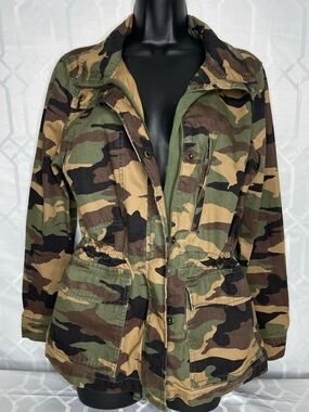 Madewell Dispatch Camo Military Utility Jacket 100% Cotton Women’s Size Large